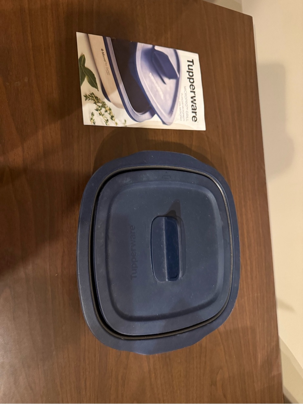 Tupperware MicroPro Series Grill Base & Lid W/ Pro Ring For Microwave W booklet